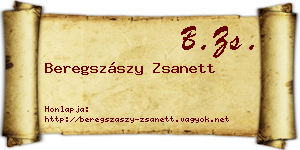 Beregszászy Zsanett névjegykártya